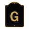Signmission Designer Series Sign-Sign W/ Letter G, Black & Gold Aluminum Sign, 18" x 24", BG-1824-22952 A-DES-BG-1824-22952 - alternate 1